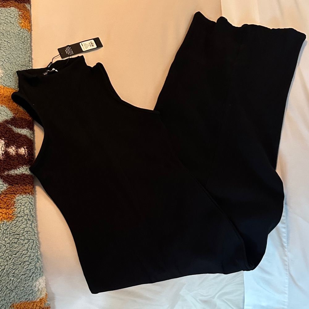 Fashion Nova Snatched Maxi Dress black Elegant Sleeveless size XL